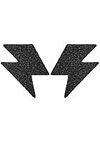 Flash Glitter Pasties: Bolt Black Flash Glitter Pasties: Bolt Black