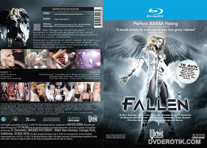 Fallen 2008 Movie - Fallen Blu ray Disc DVD by Wicked Pictures